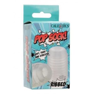 Pop Sock Ribbed Stroker Clear
