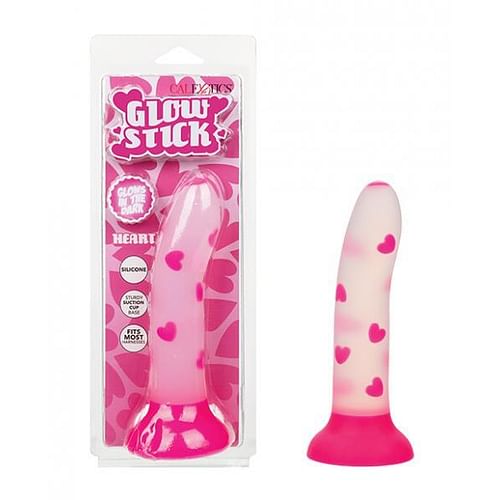 Glow Stick Heart Dildo Pink - Image 2