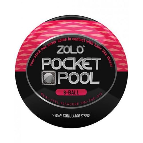 Zolo Pocket Pool 8 Ball Red Male Stimulator Sleeve