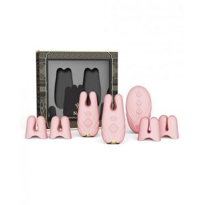 Zalo Nave Vibrating Nipple Clamps - Coral Pink