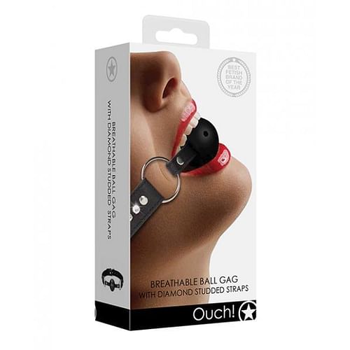 Diamond Studded Breathable Ball Gag - Image 2