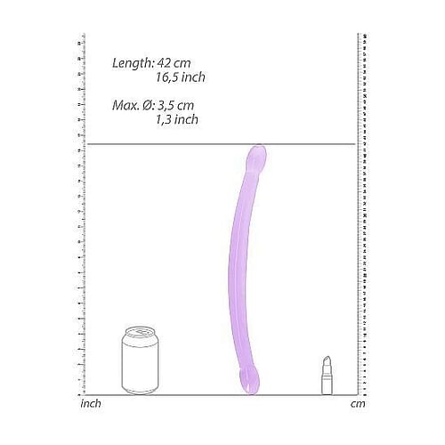 Realrock Non Realistic Double Dong 17in Purple - Image 3