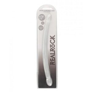 Shots Realrock Crystal Clear 17" Double Dildo  - Transparent