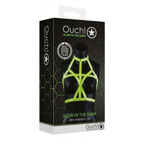 Ouch Bra Harness Gitd L/xl
