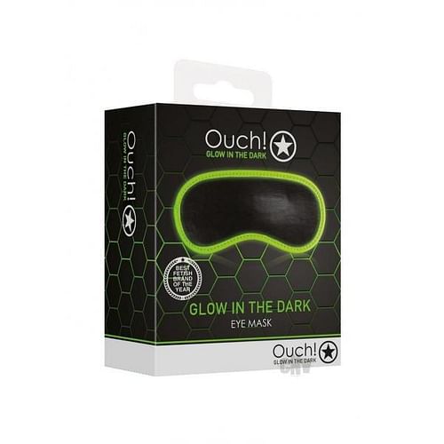 Ouch! Glow Eye Mask - Glow In The Dark - Green - Image 2