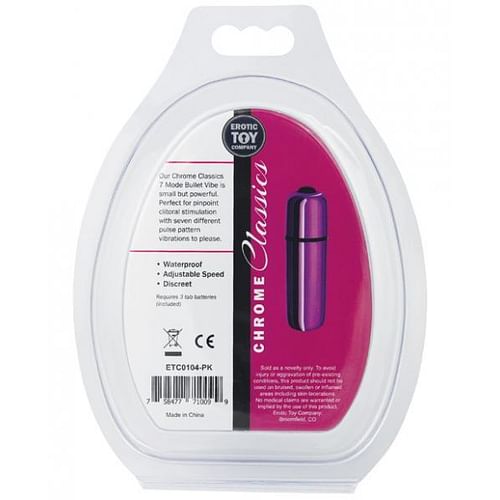 ETC Chrome Classics 7 Mode Bullet Vibrator Pink - Image 3