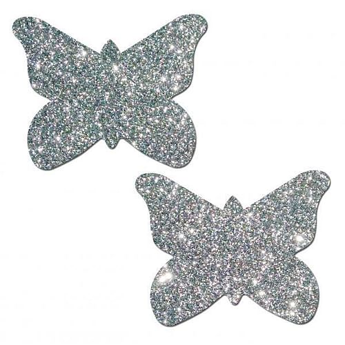 Pastease Silver Glitter Butterfly O/S
