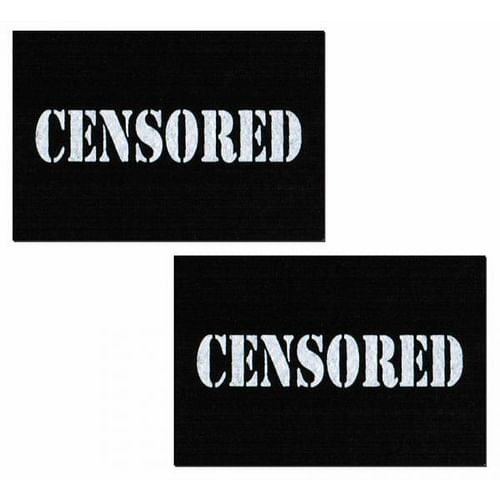 Censored Bar Black Pasties O/S