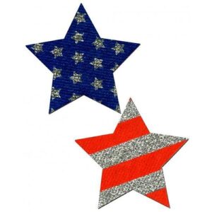Pastease Glitter Patriotic Star Red Blue O/S