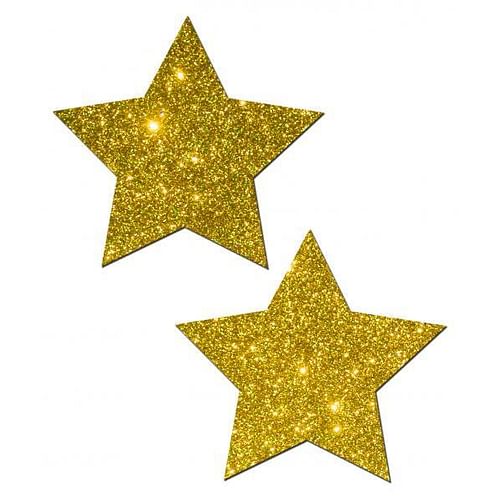 Gold Glitter Rock Star Pasties O/S
