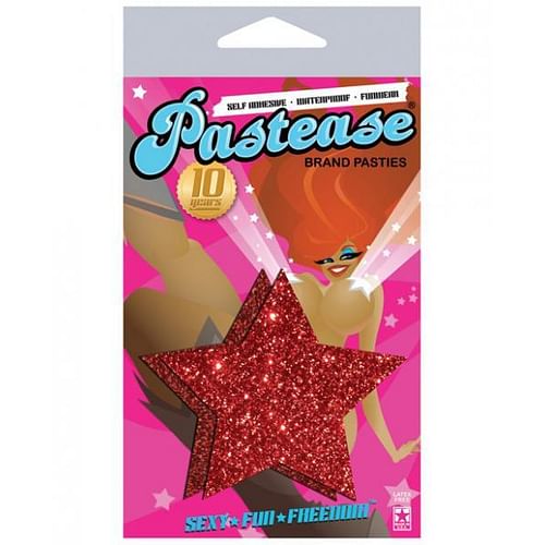Rockstar Red Glitter Pasties O/S - Image 2