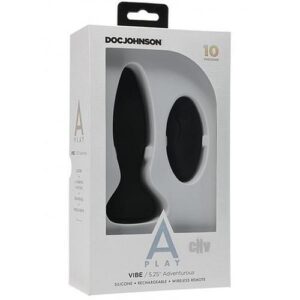 A Play Vibe Rechargeable Adventurous Plug Remote Black