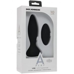 A-play Vibe Exper Plug W/remote Blk