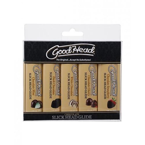Goodhead Chocolate Slick Head Glide - Asst. Flavors Pack Of 5