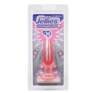 Crystal jellies medium pink butt plug