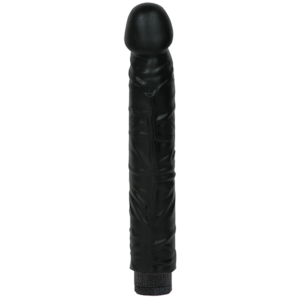 Quivering C*ck Vibrator With Sil A Gel Sleeve Black