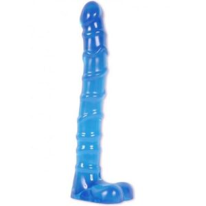 Raging Hard Ons Slim Line Anal Series Ass Play Ballsy Dong 9 Inch Blue
