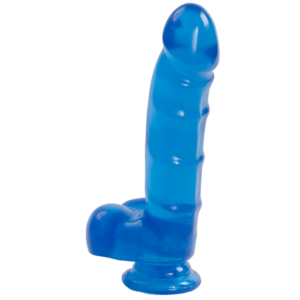 Jelly Jewels Cock Balls With Suction Cup Sapphire Blue