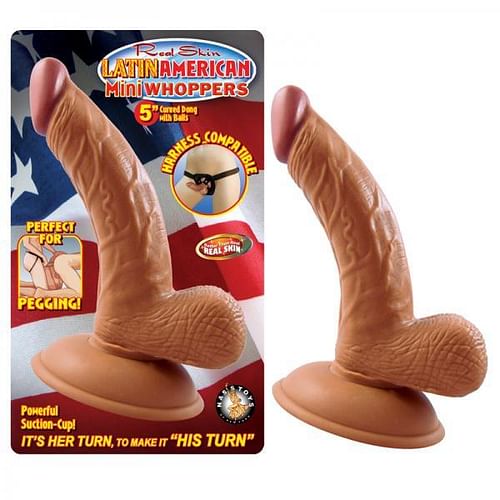 Real Skin Latin American Mini Whoppers Dong With Balls Brown 5 Inch - Image 2