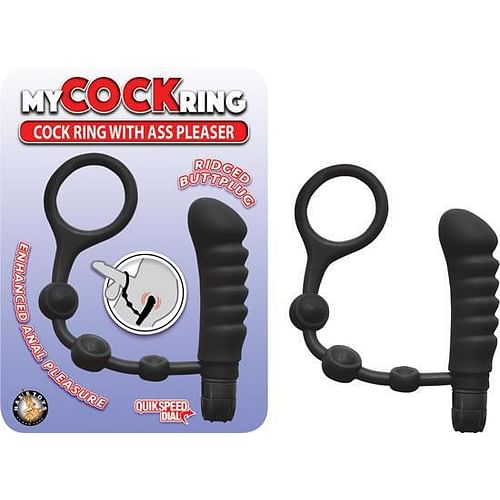 My Cockring With Ass Pleaser Black