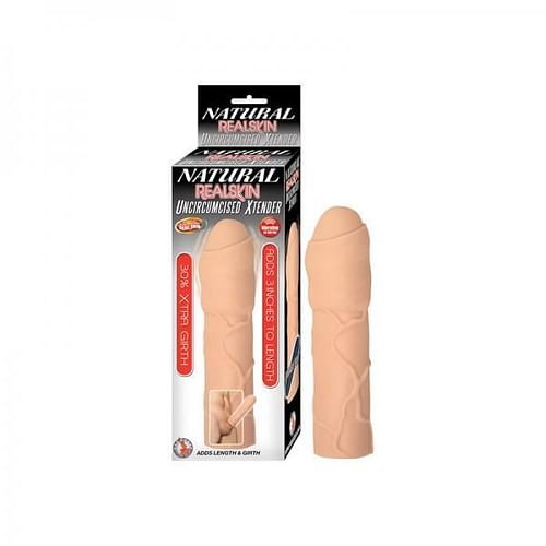 Natural Realskin Uncircumcised Xtender Vibrating Beige - Image 3
