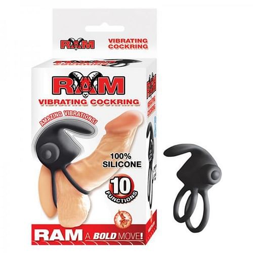 Ram Vibrating Cock Ring Black - Image 2