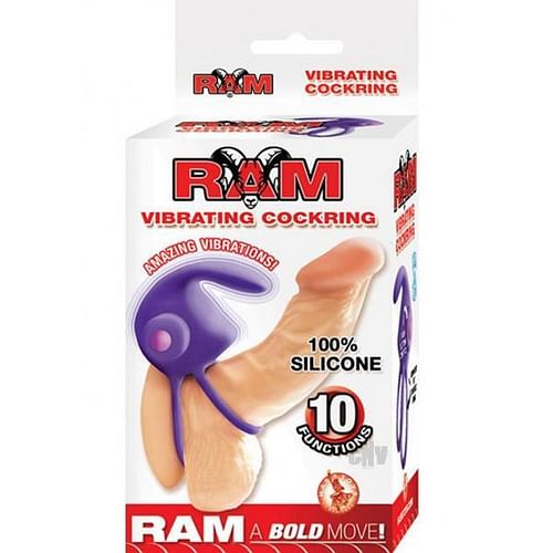 Ram Vibrating Cock Ring Purple - Image 2