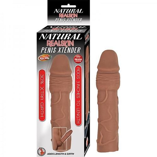 Natural Realskin Penis Xtender Brown Extension - Image 2