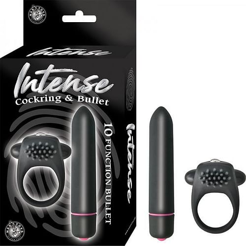 Intense Cockring & Bullet Vibrator Black - Image 2