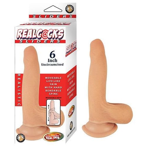 Realcocks Sliders 6 inches Uncircumcised Beige Dildo - Image 2