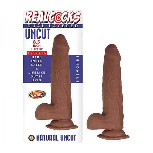 Realcocks Dual Layer Uncut Thin 8.5 Brn - Image 2