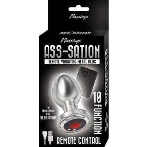 Ass-sation Remote Vibe Metal Plug Silver