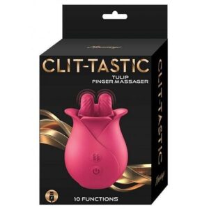 Clit Tastic Tulip Finger Massager Red