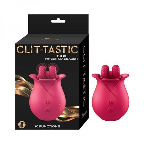 Clit Tastic Tulip Finger Massager Red - Image 2