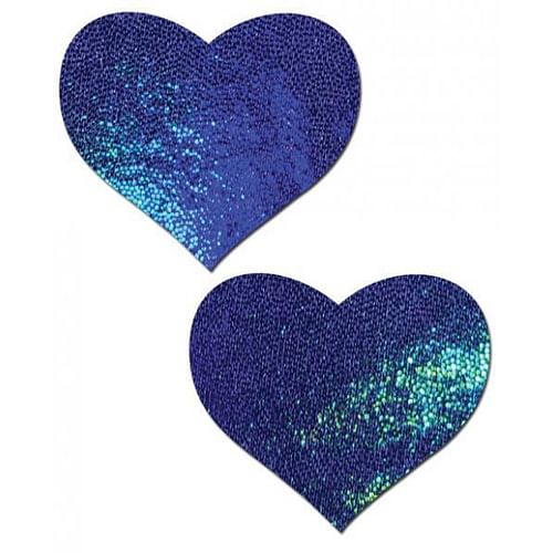 Pastease Blue Spectrum Liquid Heart Pasties O/S