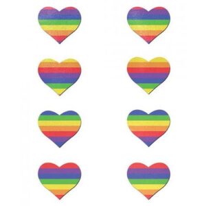 Pastease Mini Rainbow Heart Pack Of 8 O/S