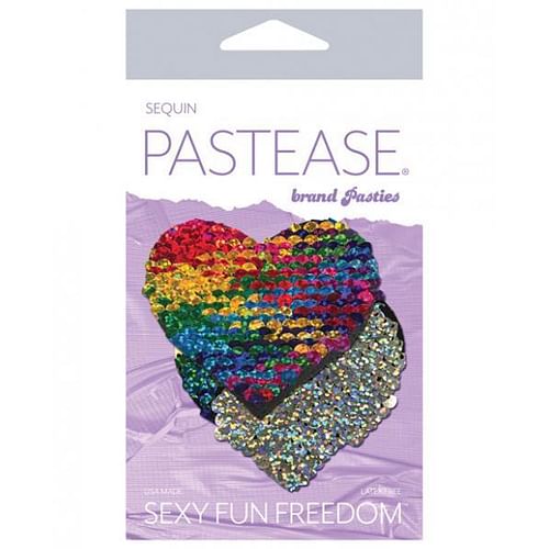 Pastease Color Changing Flip Sequins Heart Rainbow O/S - Image 2