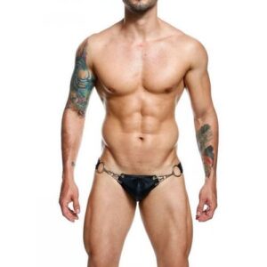Male Basics Dngeon Snap Jockstrap Black O/s (hanging)