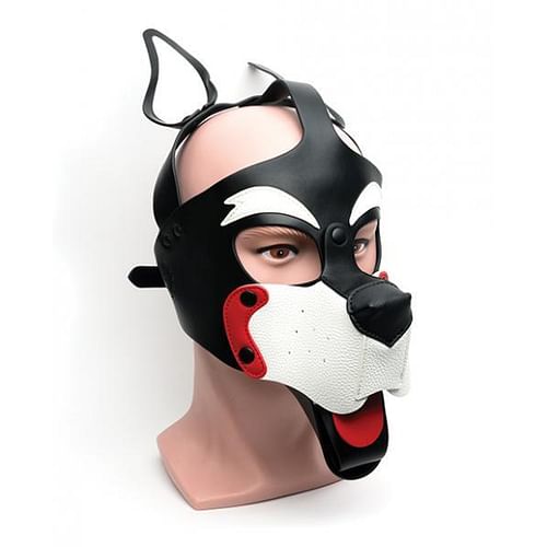 665 Playful Pup Hood - O/s Red/Black/White