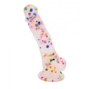 Natalie's Toy Box Cock-a-palooza Confetti Silicone Suction Dildo