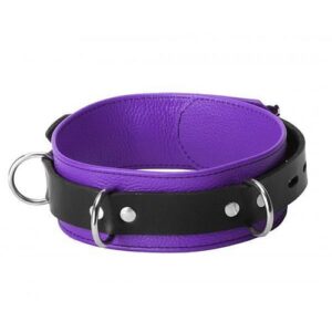 Strict Leather Deluxe Locking Collar Purple Black