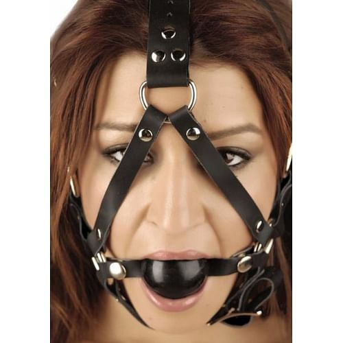 Leather Ball Gag Harness - Image 3