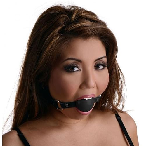 Black Silicone Ball Gag - Image 3