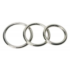 Trine Steel Cock Ring Collection 3 Piece
