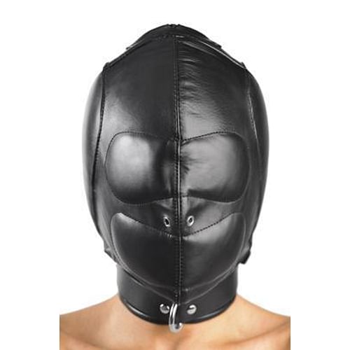 Padded Leather Hood Medium/Large Black - Image 3