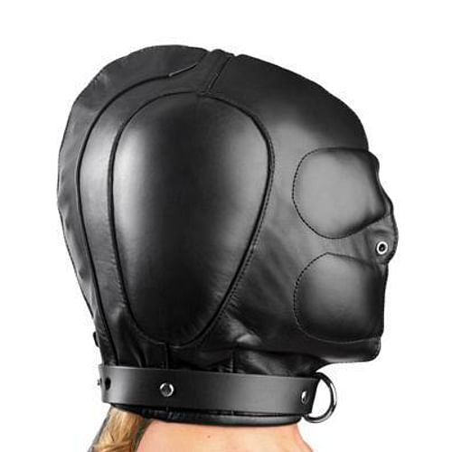 Padded Leather Hood Medium/Large Black - Image 4