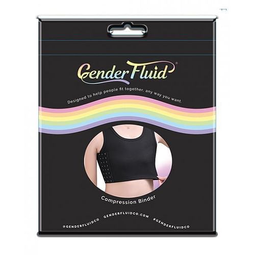 Gender Fluid Chest Compression Binder  - M Black