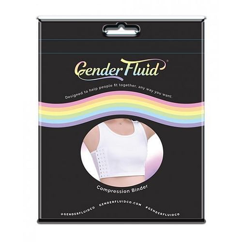 Gender Fluid Chest Compression Binder - L White
