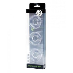 Sport Fucker Chubby Cockring Pack Of 3 - Clear