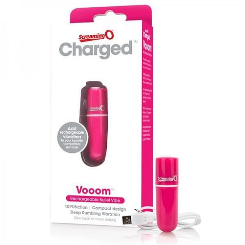 Screaming O Charged Vooom Rechargeable Bullet Vibe Pink - Image 2